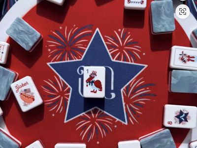 Patriotic American Mahjong Tiles and Mat