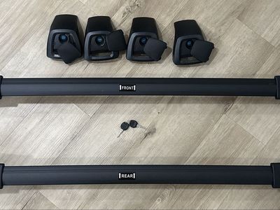 Locking Roof Rack Cross Bars for 2020-2023 Hyundai Palisade - Black Luggage Cargo Rails with Mounting Feet and Keys