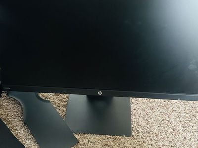 HP Monitor - Black, sleek design, ready for your home office or gaming setup