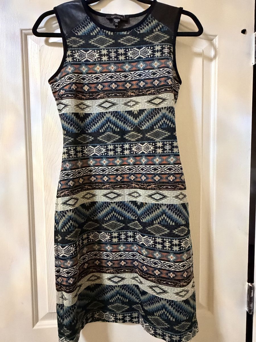New. Karen Kane Aztec Print Sleeveless Dress Size XS Made in USA