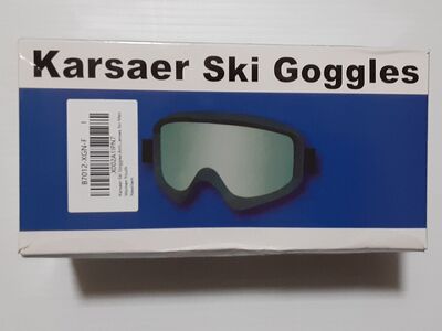 Karsaer Ski/Snowboard Goggles Anti-Fog and UV Protection, and Bendable Dual-Lenses for Men, Women, Youth - New