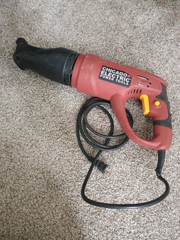 Chicago Electric Power Tools Reciprocating Saw - Red, Corded Electric