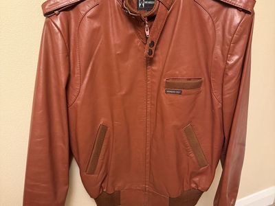 Member’s Only Vintage Leather Cafe Racer Jacket