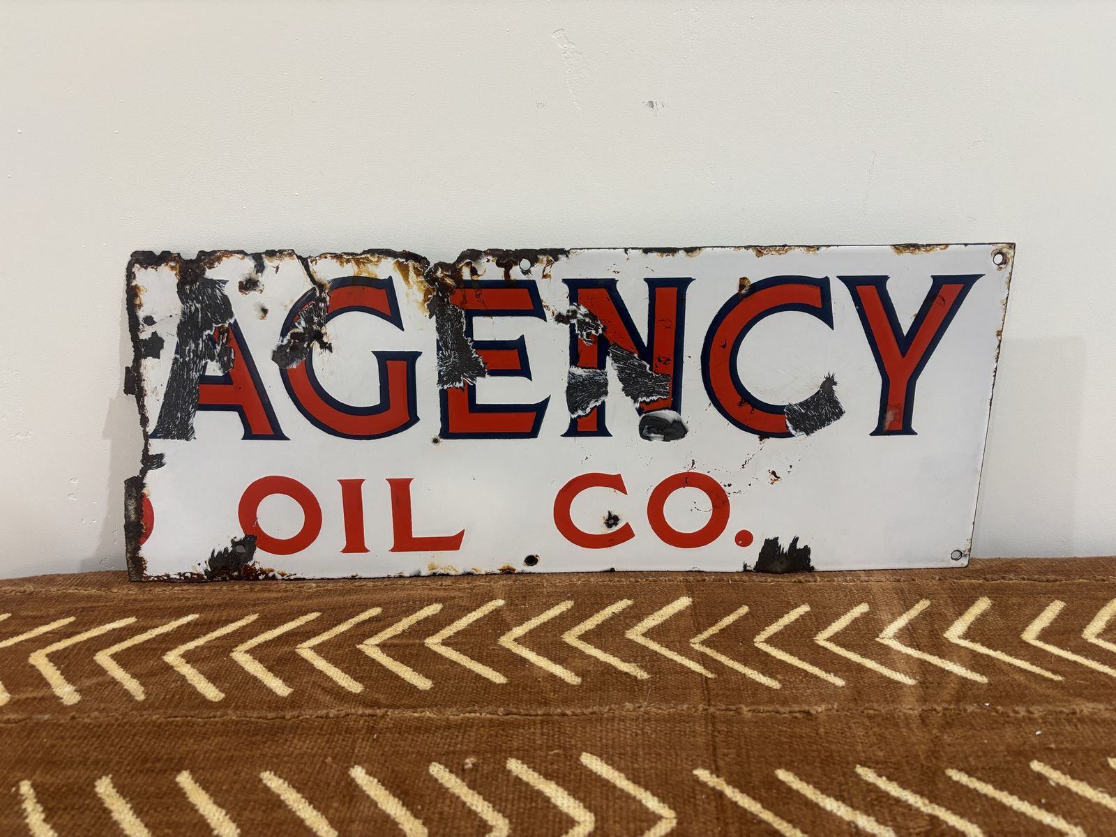 Agency Oil Co Porcelain SIgn