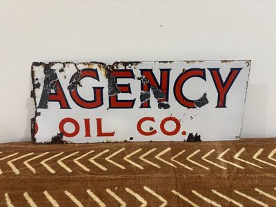 Agency Oil Co Porcelain SIgn