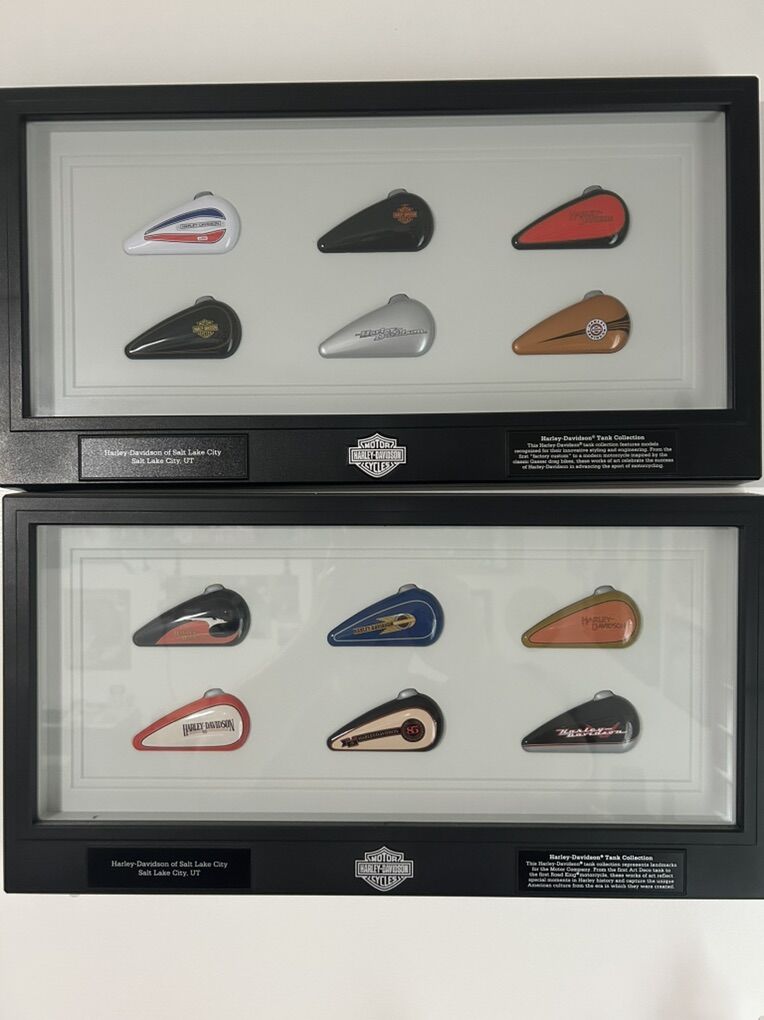Harley Davidson Framed Mini Gas Tank Collection
