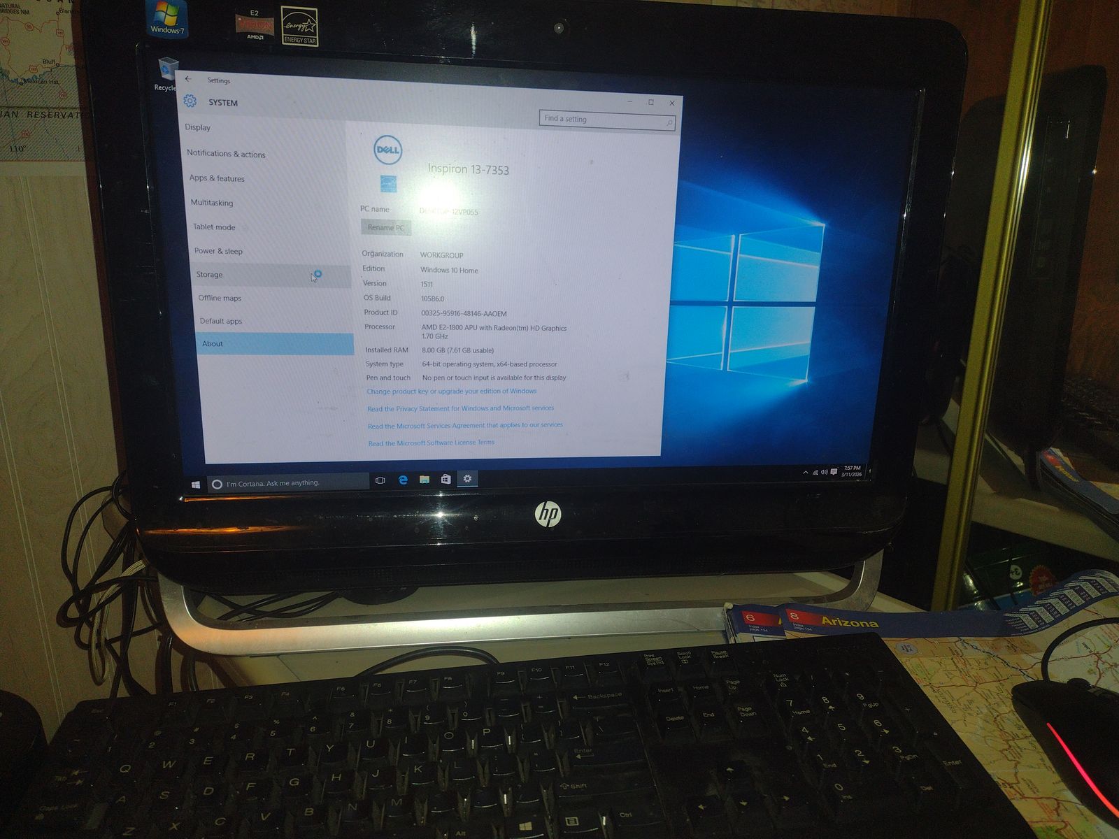 HP All-in-one desktop