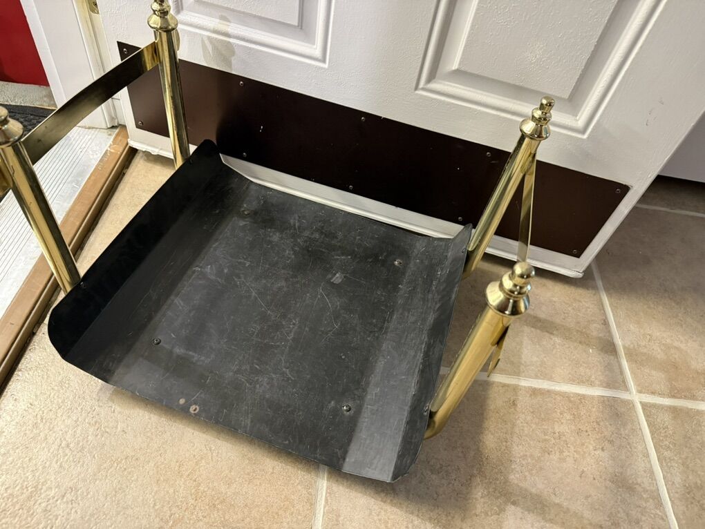 Gold And Black Fireplace Wood Holder