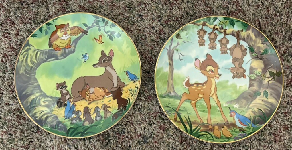 Vintage Disney Bambi Plates