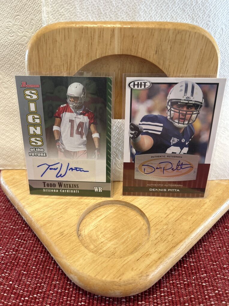 Dennis Pitta & Todd Watkins Autograph BYU Cougars
