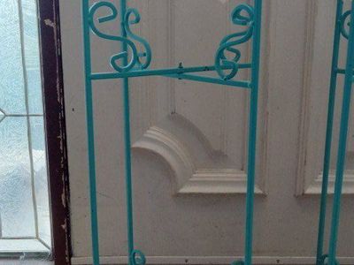 2 X Shaped Flower Pot Holders Teal Foldable 12X24"