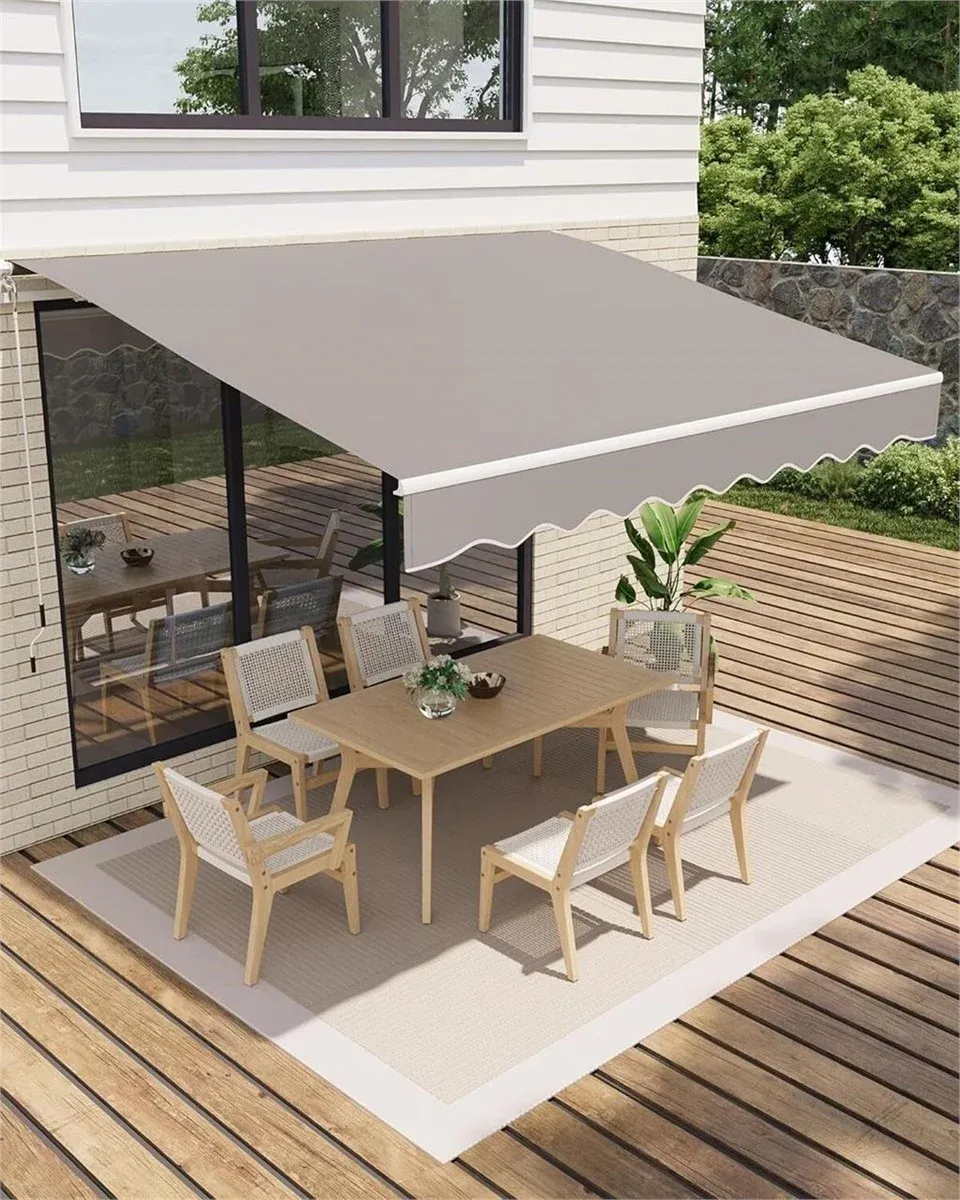 13x10 GarveeLife Retractable Awning, Grey