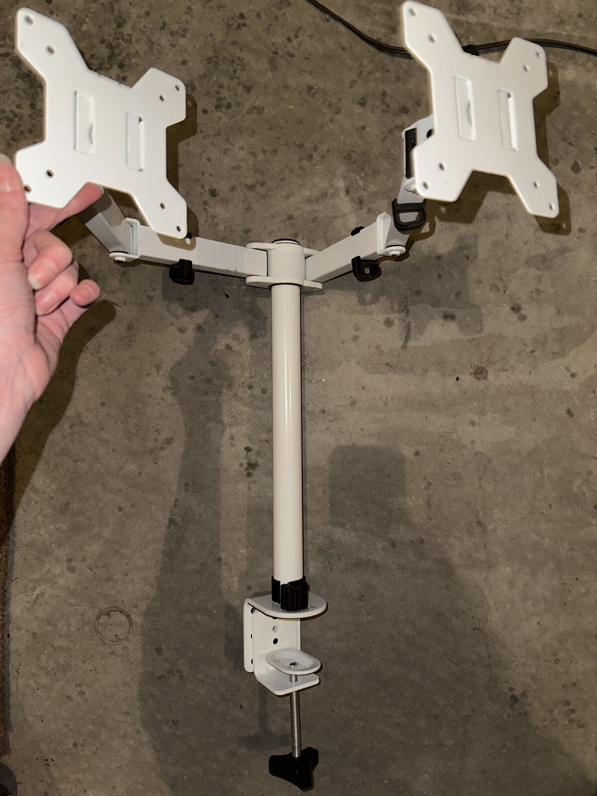 Monitor stand - double - desk mount