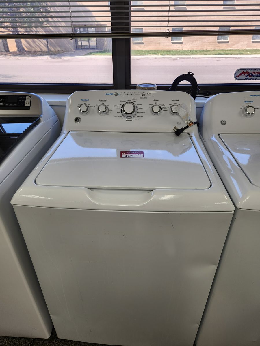 GREAT GE HE TOPLOAD WASHER! WITH A FULL WARRANTY