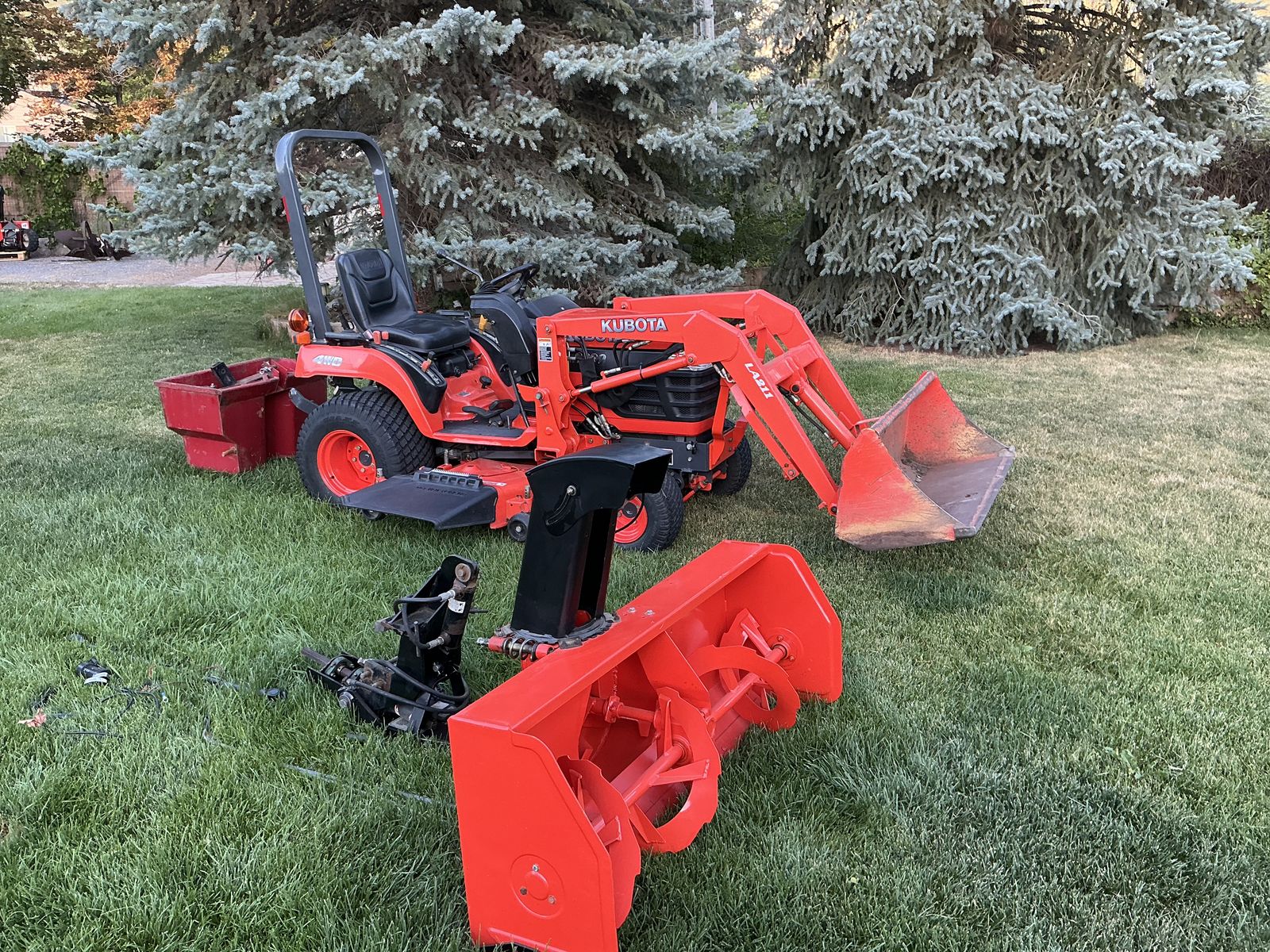 Kubota tractor and attachments
