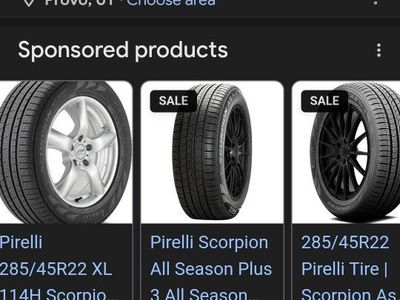4 new 285/45 R22 Pirelli Scorpion W rim. OBO