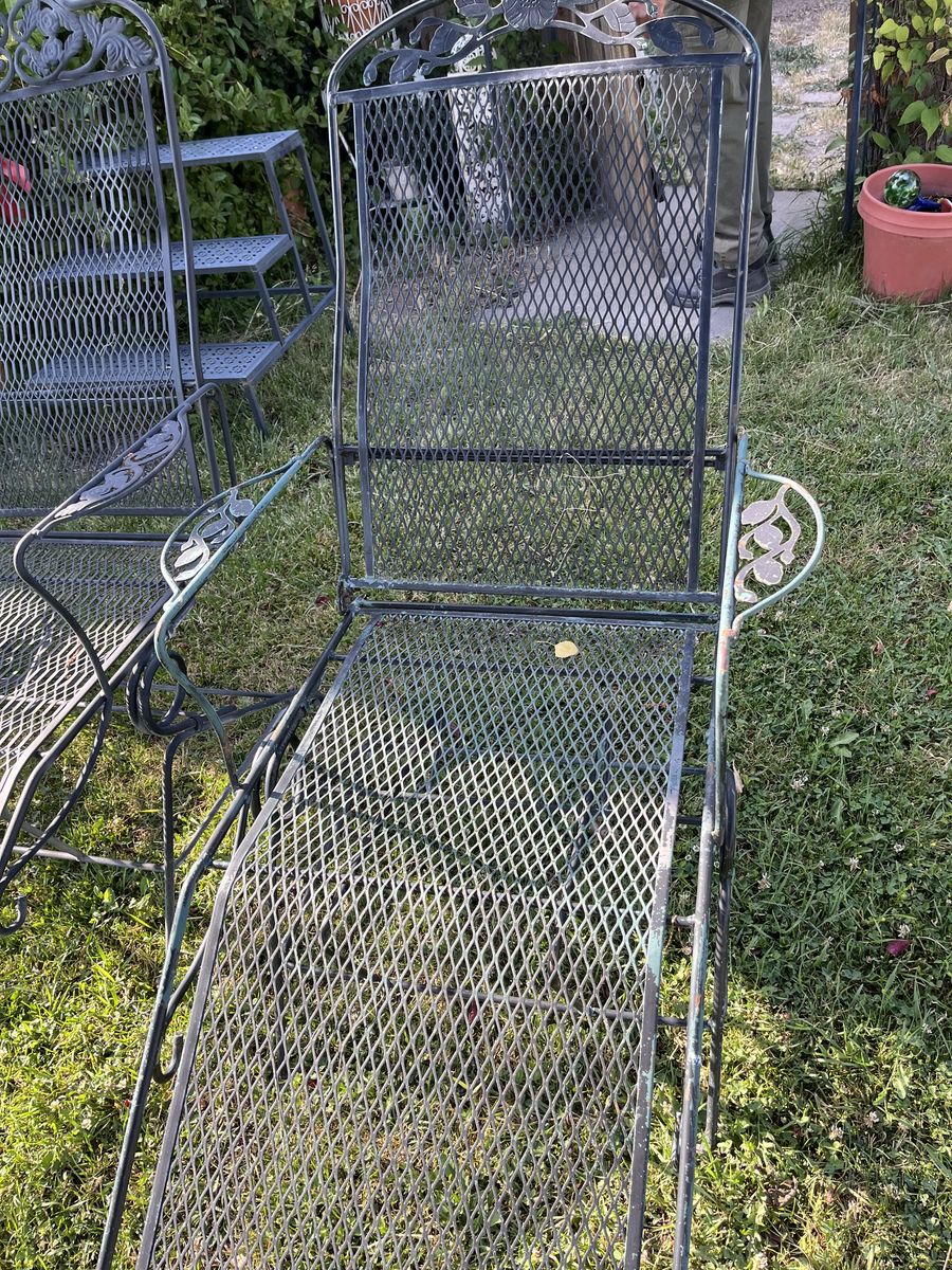 Wrought iron lounge chairs