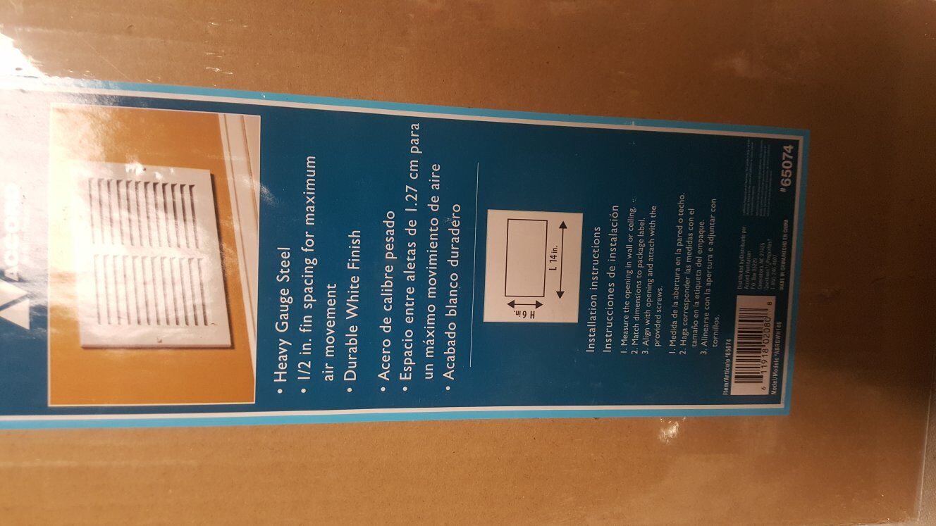 Accord Return Air Grille 14x6