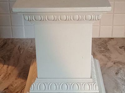 White Wood Pedestal