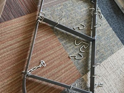 Metal Hanging Pot Pan Rack Organizer, 55" Long x 20" Wide with S-Hooks