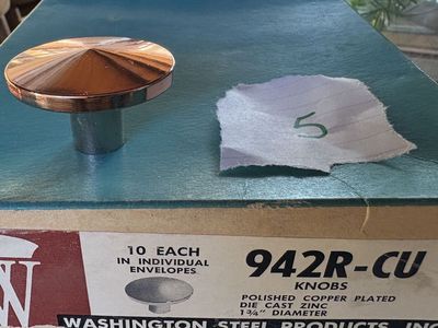 Vintage NOS Mid Century Modern knobs Washington Brand made in USA brand new, cabinet drawer pulls MCM pulls, kitchen bathroom