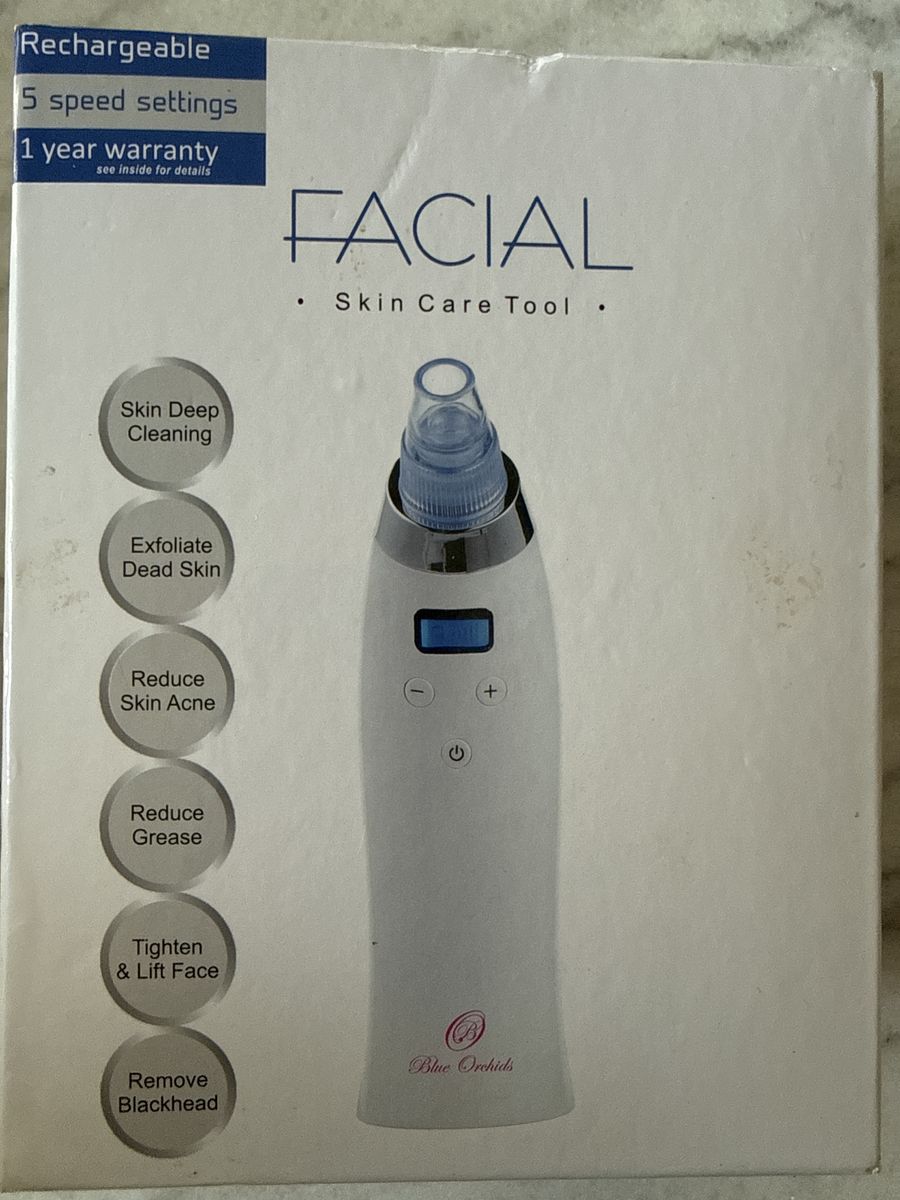 Blue Orchids Rechargeable Facial Skin Care Tool Vacuum Blackhead Remover