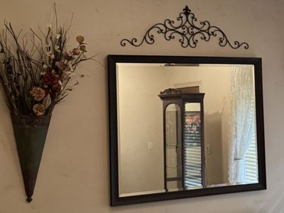 Mirror with sconces
