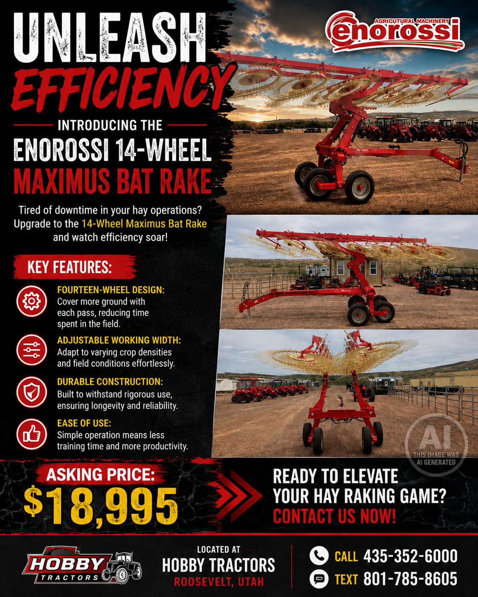 New ENOROSSI 14-WHEEL MAX BAT RAKE 