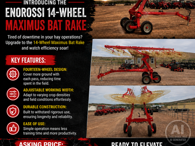 New ENOROSSI 14-WHEEL MAX BAT RAKE