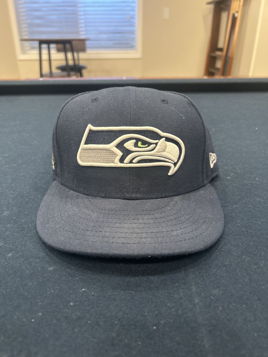 New Era Seattle Seahawks Super Bowl XLIX Fitted Hat - Navy Blue - Size 7 1/4