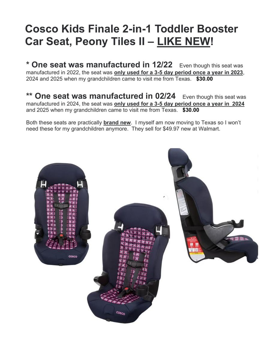 Costco Kids - Toddler Booster Car Seat