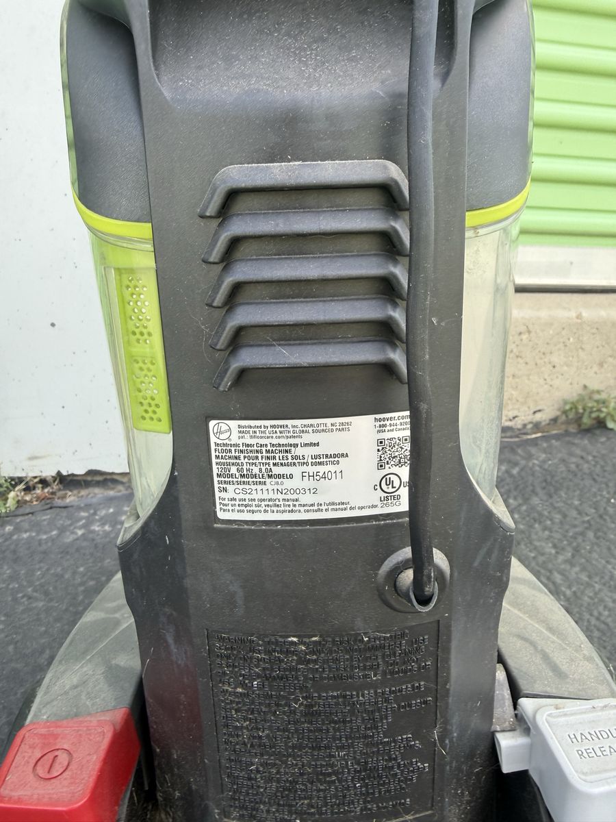 Hoover Floor Finishing Machine FH54011 Used Carpet Cleaner