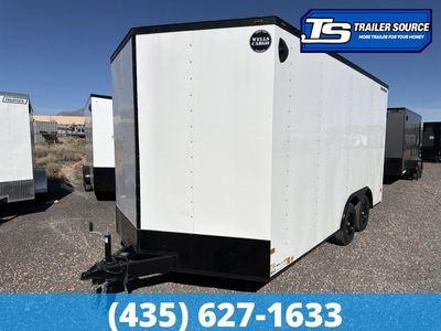 8.5x16 Wells Cargo Fast Trac Deluxe Enclosed Cargo Trailer - 7'6" Interior - 7K GVWR - Black Out Package, Dovetail