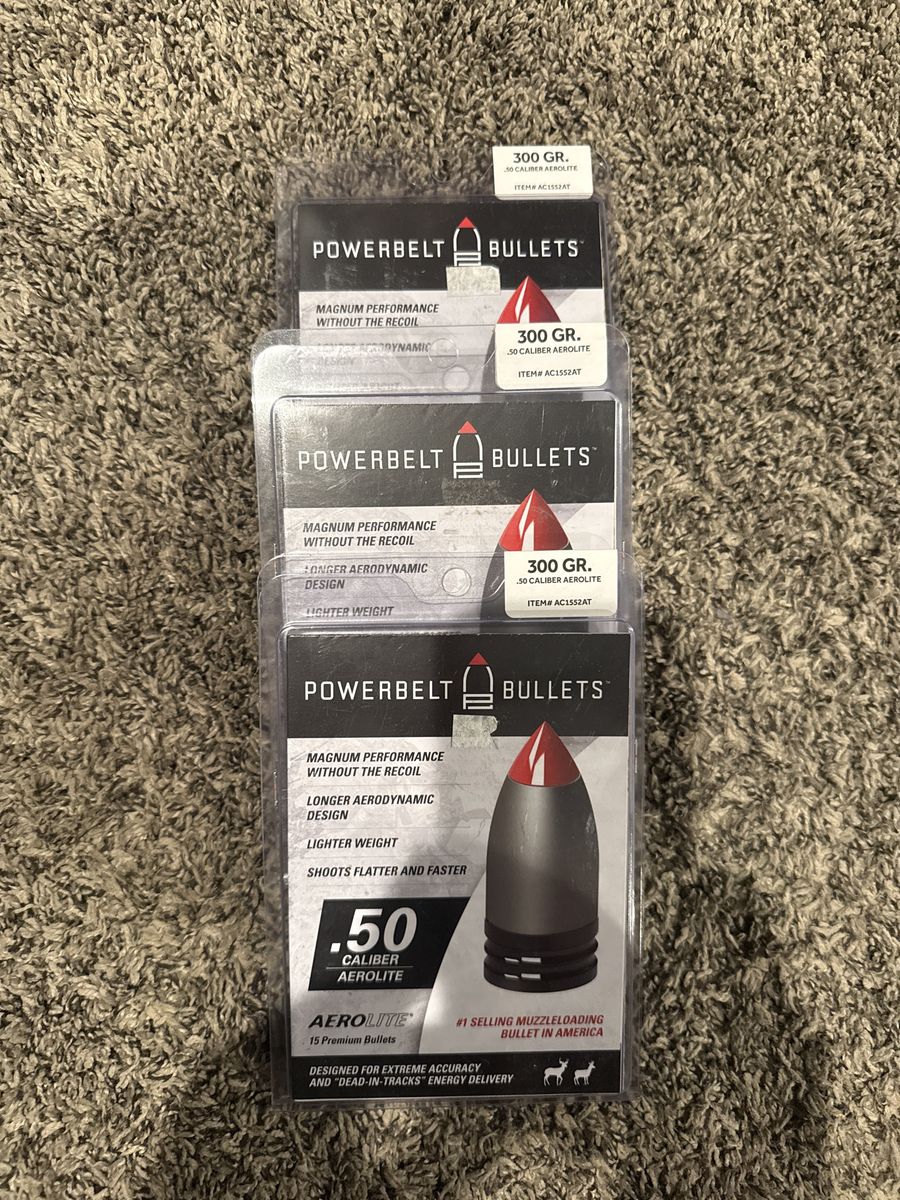 Powerbelt Aerolite .50 Cal 300gr
