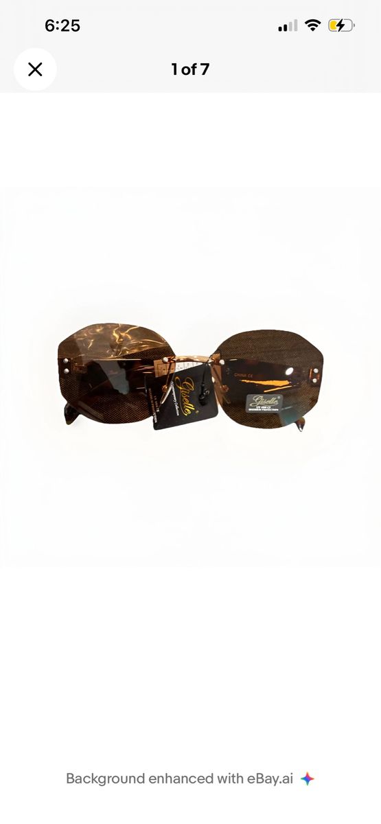 Giselle sunglasses rimless brown gradient lenses Tortoise Frame    oversized New