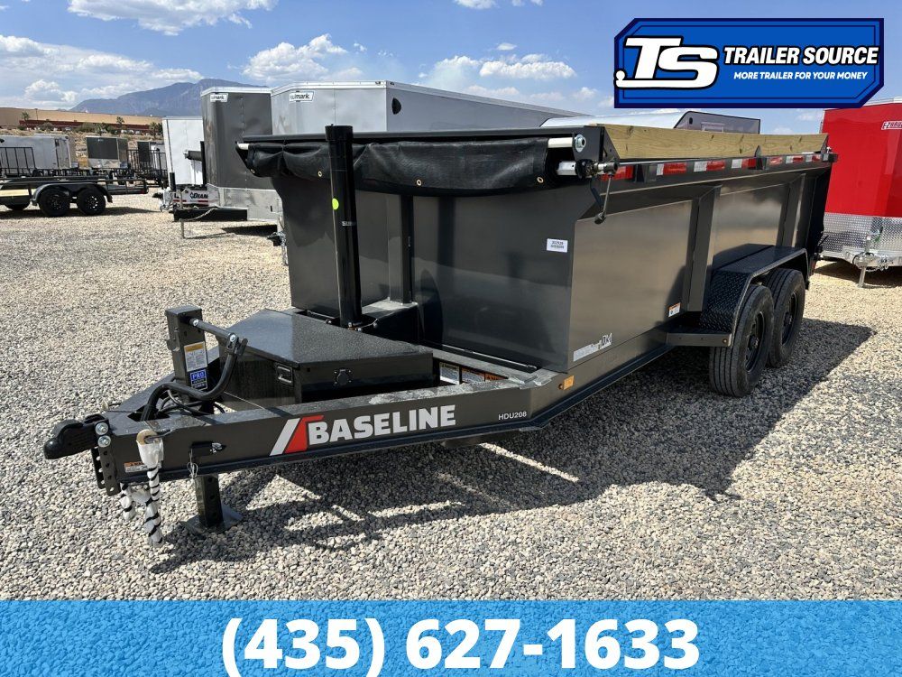 7x14 Diamond C Baseline HDU 208 Dump Trailer - 36" Sides - 16K GVWR