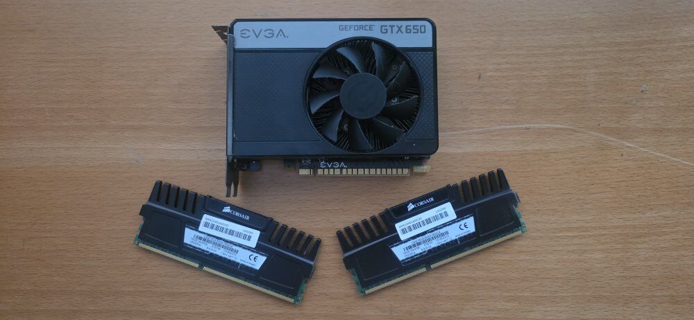 EVGA GTX 650 Graphics Card + Corsair DDR3