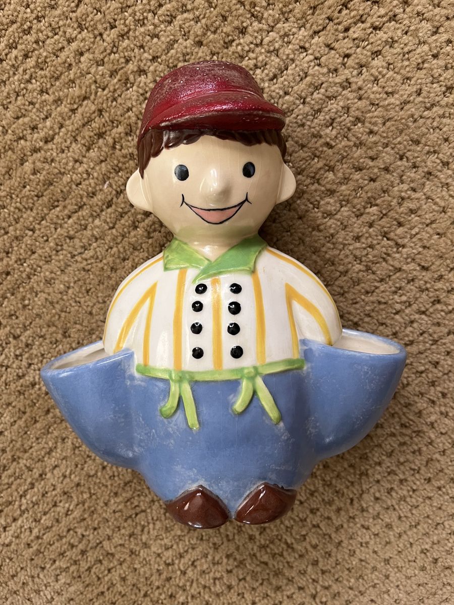 Unique Dutch Boy Vase - Vintage