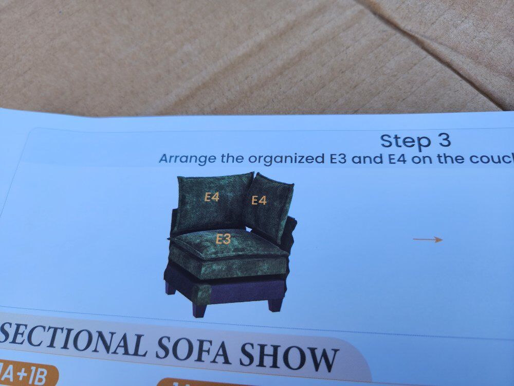 Gray Corner Sectional Piece