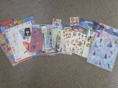 Disney, Pixar, & More Sticker Sheets - Frozen, Princess, Monsters Inc., Toy Story, Winnie the Pooh