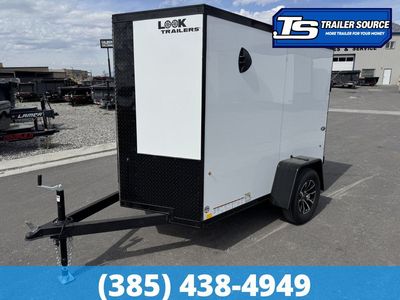 5x8 Look ST DLX Enclosed Cargo Trailer - 5'6" Interior - 3.5K GVWR - .080 PolyCor, Alloy Wheels, Black Out Package