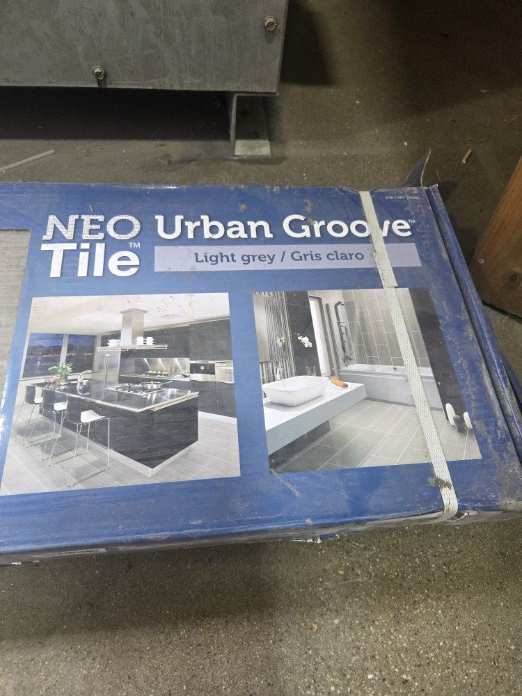 NEO Tile Urban Groove Light Grey Flooring Tiles (3 boxes, 30 sq ft total)