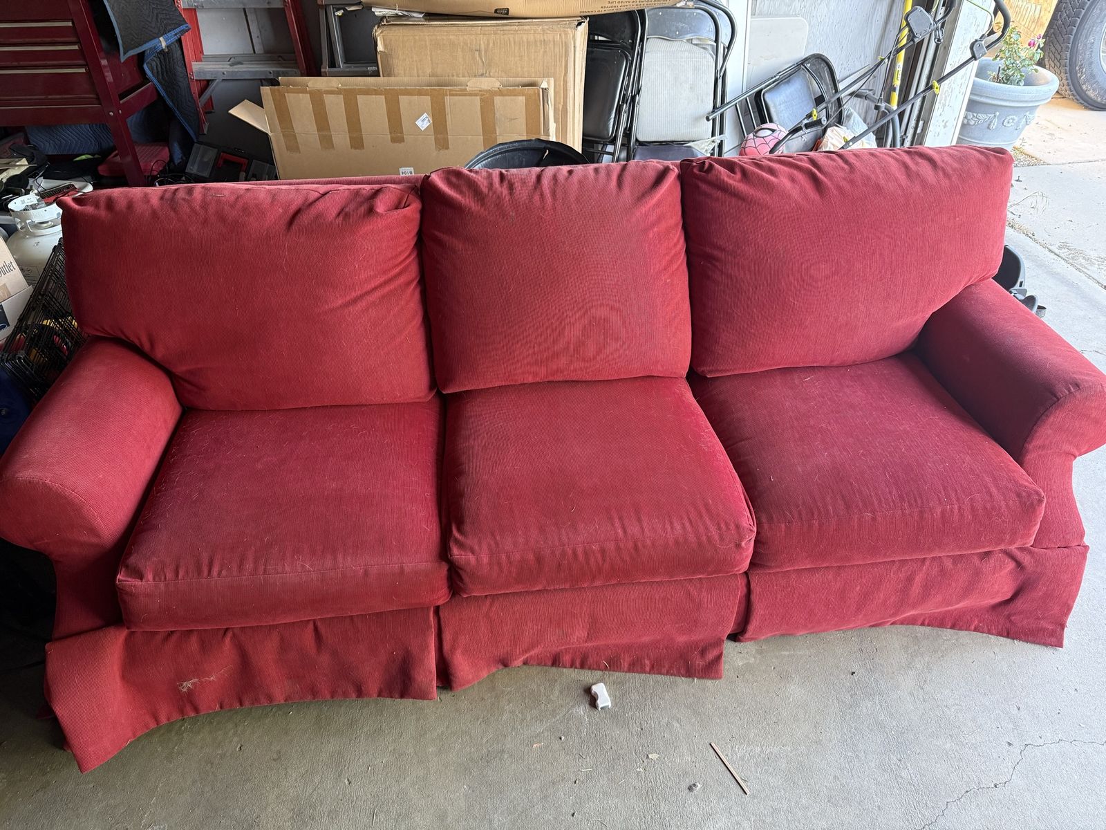 Samuel Frederick Pinnacle Collection Red Sofa