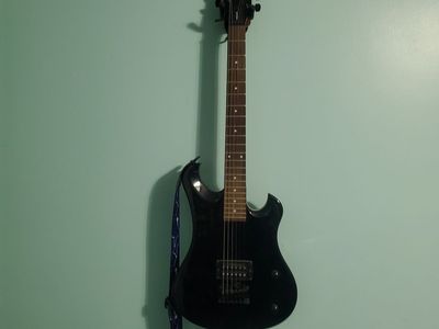 Electric guitar black