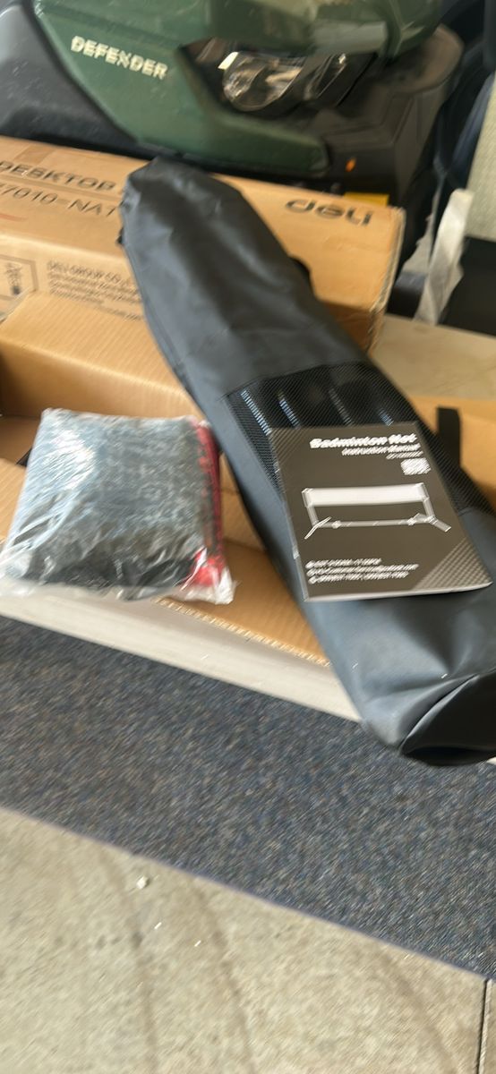 Portable Badminton Net Set with Carry Bag and Manual