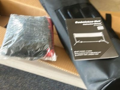 Portable Badminton Net Set with Carry Bag and Manual