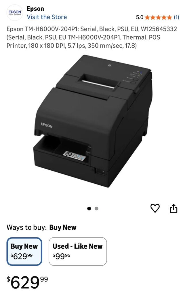 Epson OmniLink TM-H6000V POS RPrinters (2) Receipt