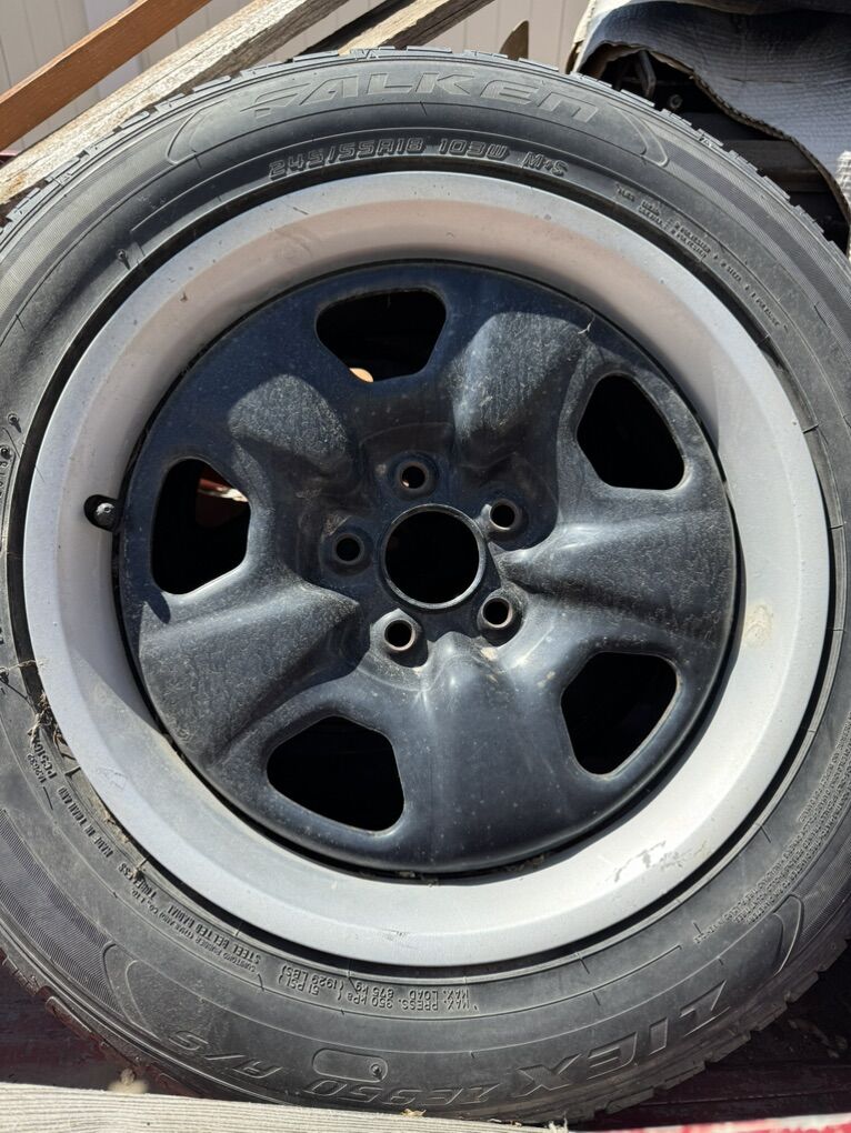 18x7.5 Camaro 5x4.75 5x120 Steel Wheels Set Chevro