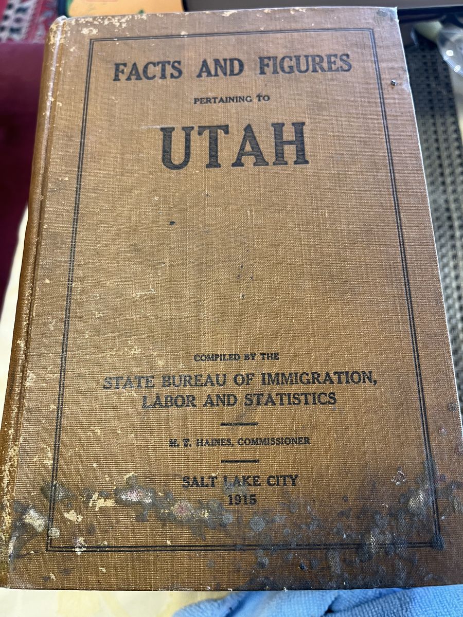 Book Facts and Figures Utah  Hard Cover