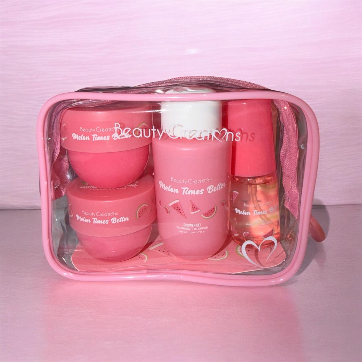 Beauty Creations Body Set: Shower Gel, Sugar Scrub, Body Butter, Body Mist